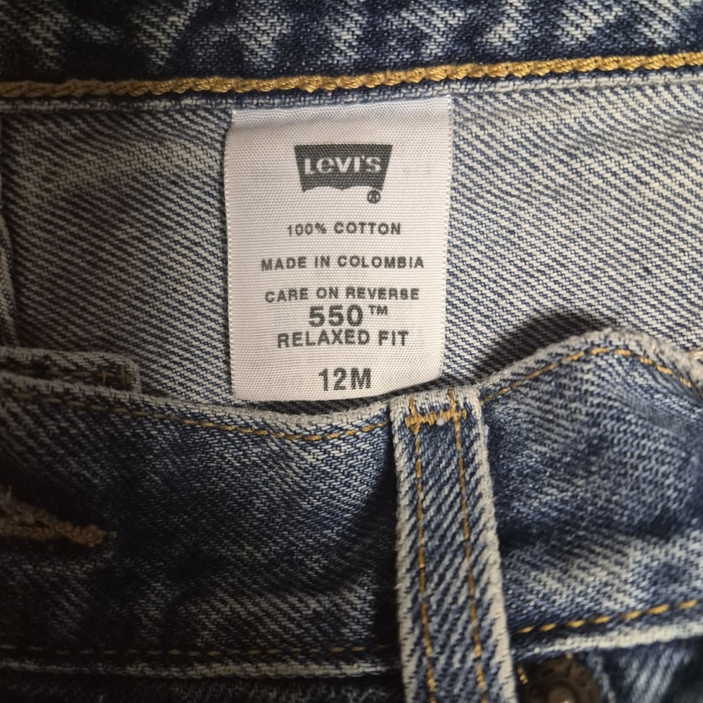 Levis 550 Relaxed Fit Tapered High Rise Blue Jeans Womens 12M Medium Wash - Picture 2 of 6